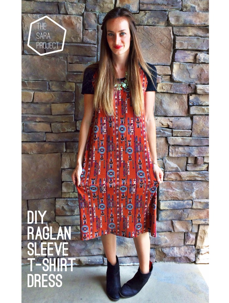 Knit Raglan Sleeve T-Shirt Dress Sewing Tutorial – The Sara Project