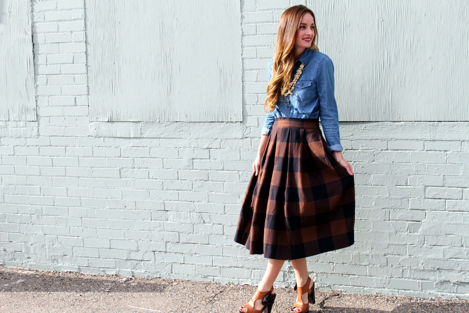 Anthro Inspired Buffalo Check Pleated Midi Skirt Sewing Tutorial + Easy No  Mark Pleat Method – The Sara Project